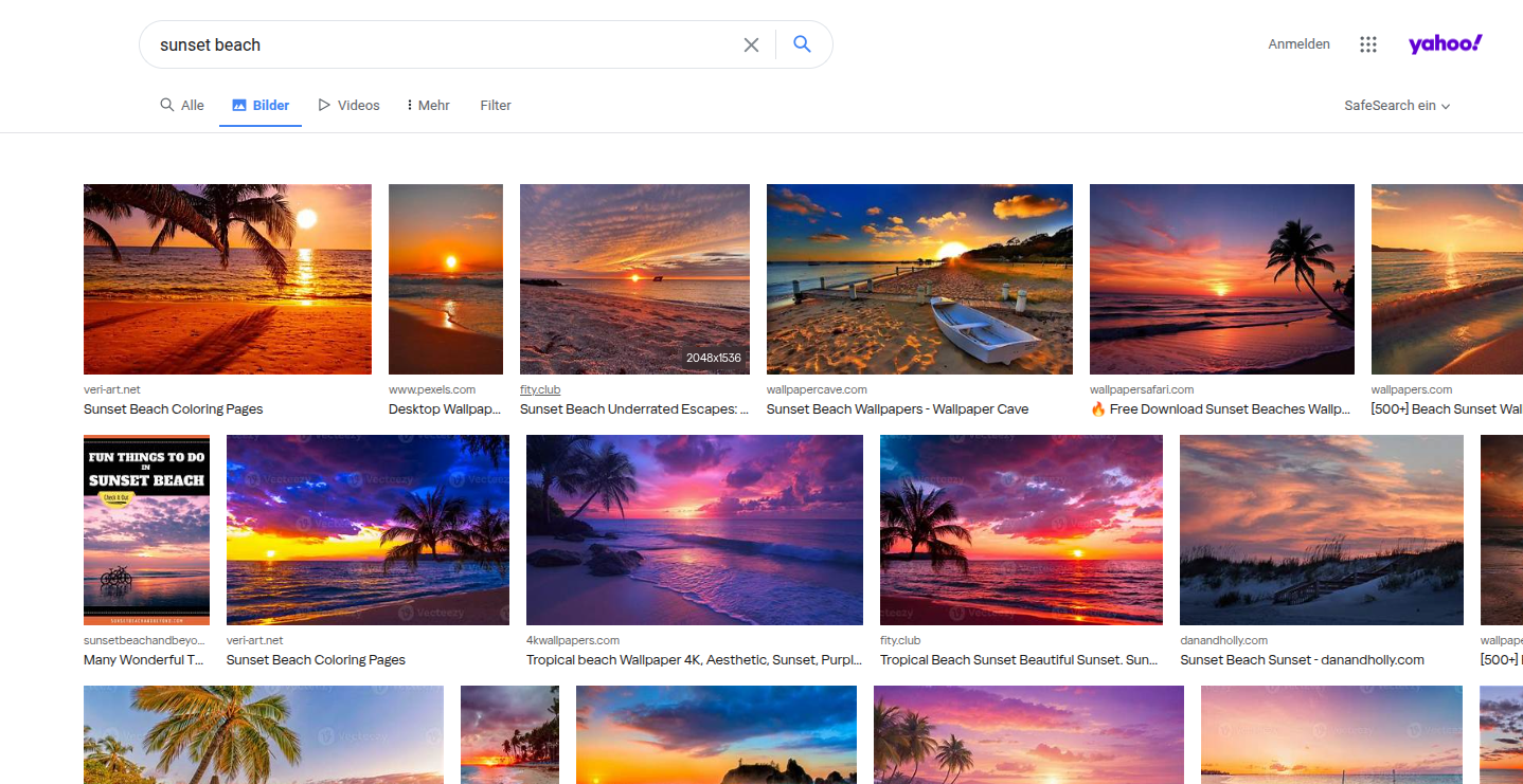 Yahoo image search results