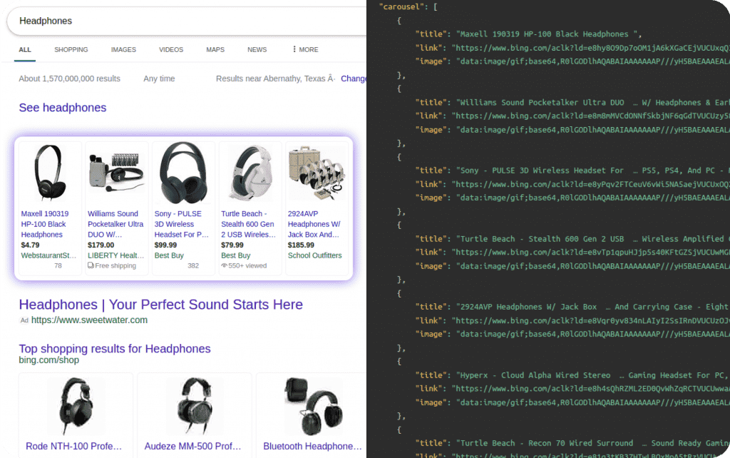 Search Bing SERP API Image